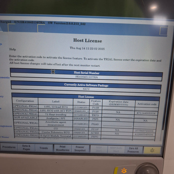 GE Healthcare Carescape B650 Critical Care Patient Monitor