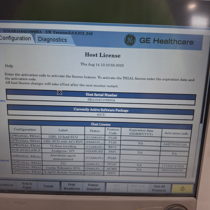 GE Healthcare Carescape B650 Critical Care Patient Monitor