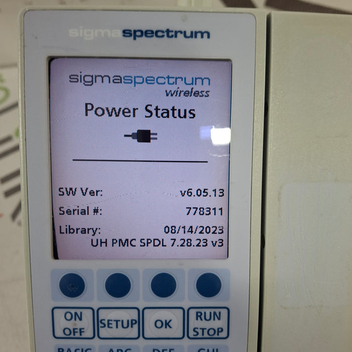 Baxter Sigma Spectrum 6.05.13 with B/G Battery Infusion Pump