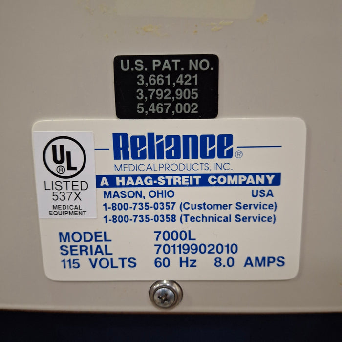 Reliance Medical Products, Inc. Reliance Medical Products, Inc. 7000L Ophthalmology Exam Chair Ophthalmology reLink Medical