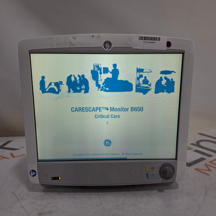 GE Healthcare Carescape B650 Critical Care Patient Monitor