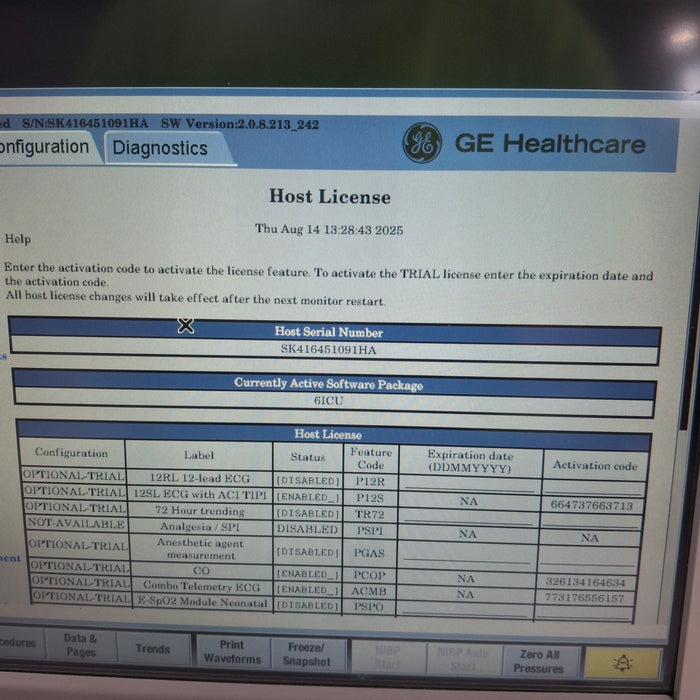 GE Healthcare Carescape B650 Critical Care Patient Monitor