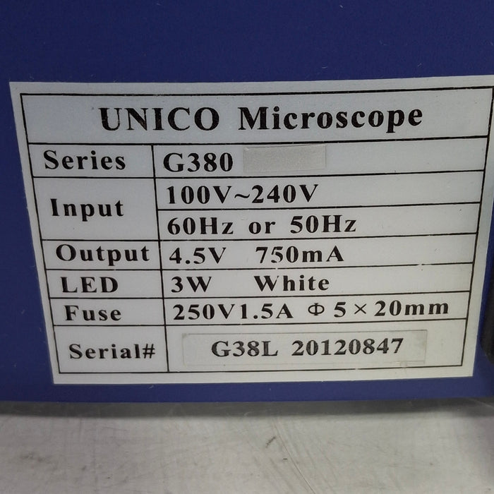Unico Unico G380 Binocular Microscope Lab Microscopes reLink Medical