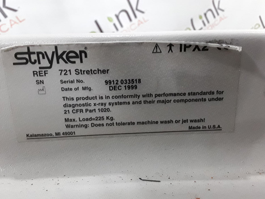 Stryker Stryker 721 Transport Stretcher Beds & Stretchers reLink Medical