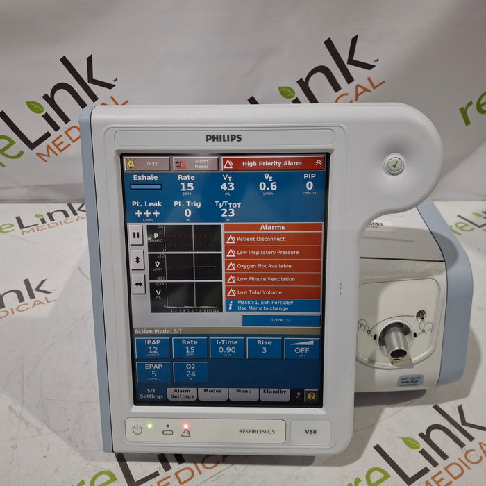 Philips Philips Respironics V60 BiPAP Ventilator Respiratory reLink Medical