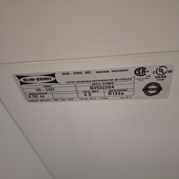 Sub-Zero UC-24CI Undercounter Refrigerator