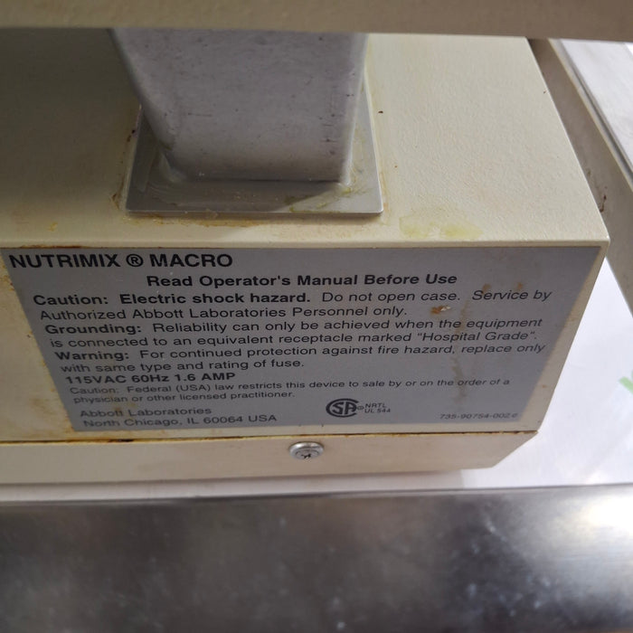 Abbott Laboratories Company Abbott Laboratories Company Nutrimix Macro Compound Mixer Research Lab reLink Medical