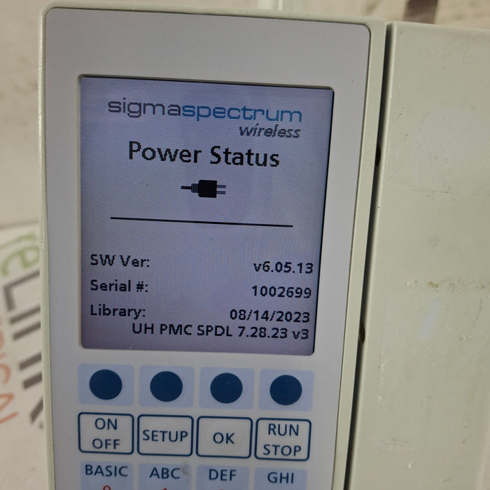 Baxter Sigma Spectrum 6.05.13 with B/G Battery Infusion Pump