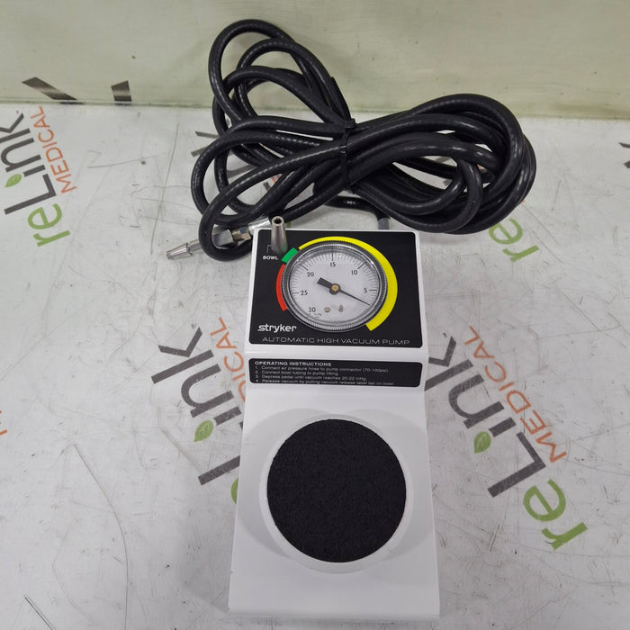 Stryker Stryker 206-500 Automatic High Vacuum Foot Pump Electrosurgical Units reLink Medical