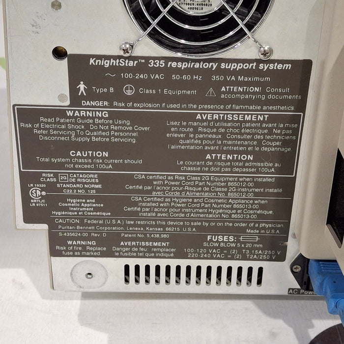 Nellcor Nellcor KnightStar 335 Respiratory Support System Control Module Respiratory reLink Medical