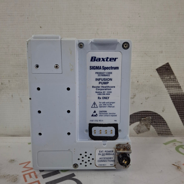 Baxter Sigma Spectrum w/Non Wireless or No Battery Infusion Pump