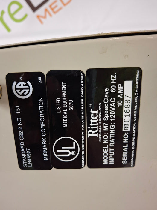 Ritter Ritter M7 SpeedClave Steam Sterilizer Sterilizers & Autoclaves reLink Medical
