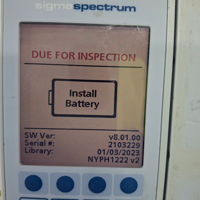 Baxter Baxter Sigma Spectrum 8.01.00 w/o Battery Infusion Pump Infusion Pump reLink Medical