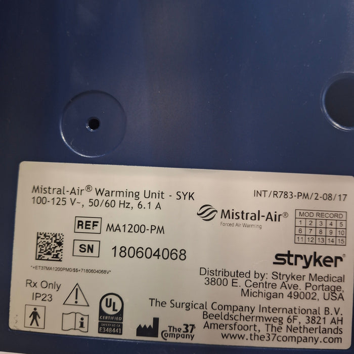 Stryker Stryker Mistral-Air Forced Air Warming System Surgical Equipment reLink Medical
