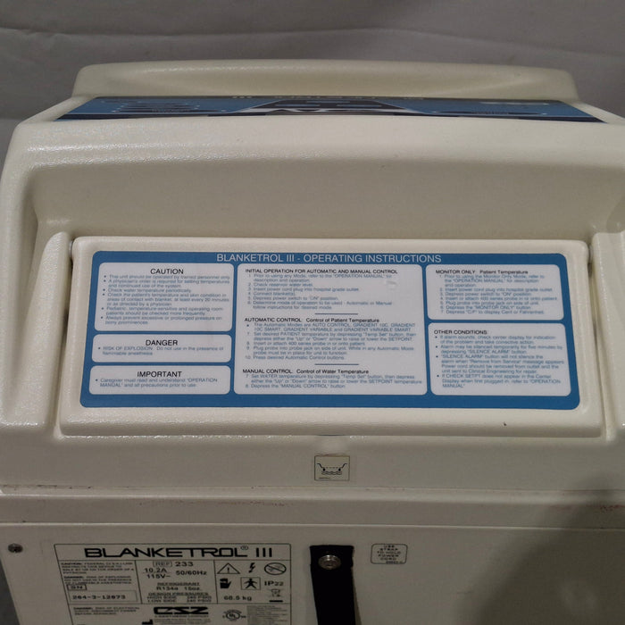 Cincinnati Sub-Zero CSZ Cincinnati Sub-Zero CSZ Blanketrol III Hypothermia Unit Temperature Control Units reLink Medical