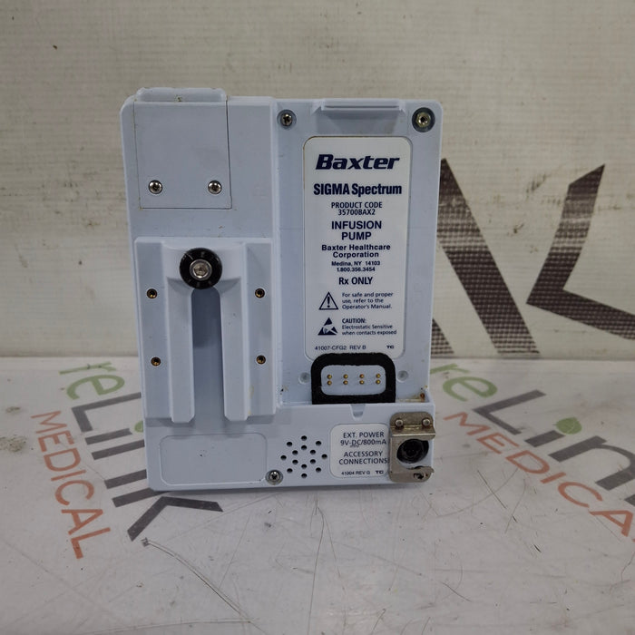 Baxter Baxter Sigma Spectrum 8.00.05 w/o Battery Infusion Pump Infusion Pump reLink Medical
