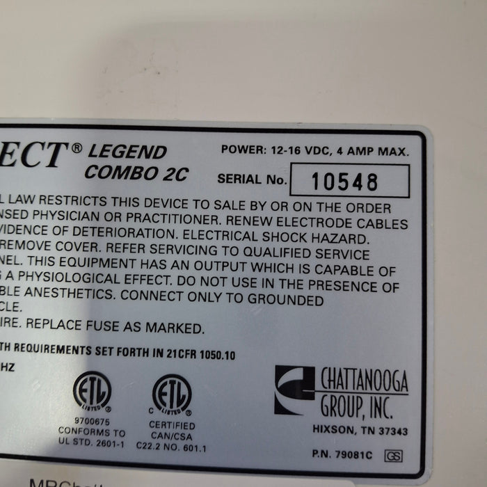 Chattanooga Group Chattanooga Group Intelect Legend Combo 2C Legend Combo Fitness and Rehab Equipment reLink Medical