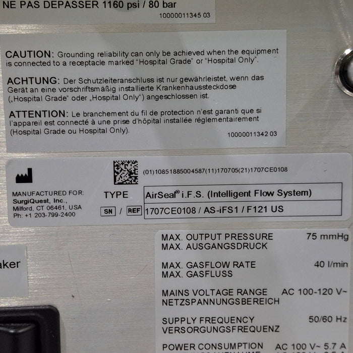 ConMed ConMed AirSeal IFS Intelligent Flow System Insufflator Electrosurgical Units reLink Medical