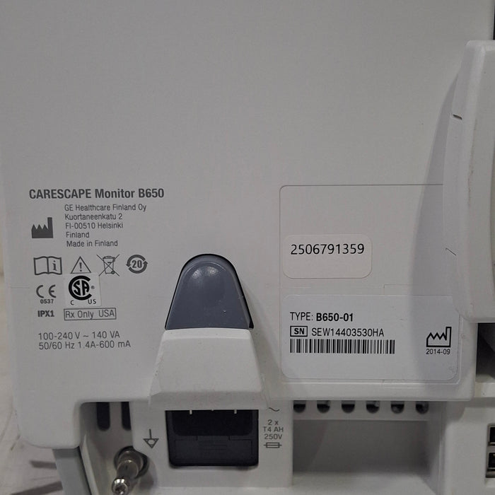 GE Healthcare GE Healthcare Carescape B650 Patient Monitor Patient Monitors reLink Medical
