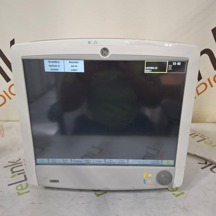 GE Healthcare Carescape B650 Post Anesthesia Care Patient Monitor
