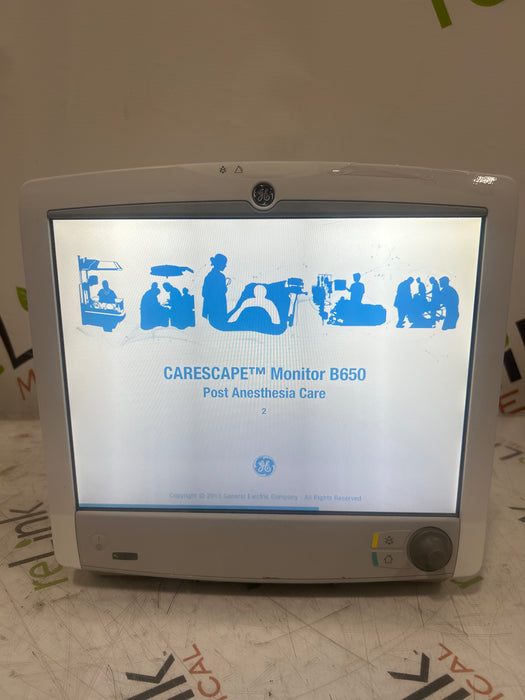 GE Healthcare Carescape B650 Post Anesthesia Care Patient Monitor