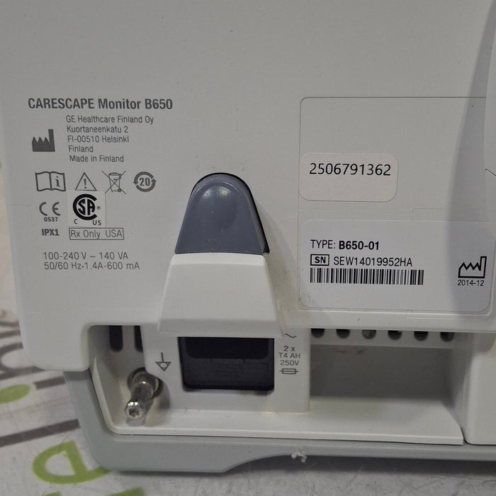 GE Healthcare GE Healthcare Carescape B650 Critical Care Patient Monitor Patient Monitors reLink Medical