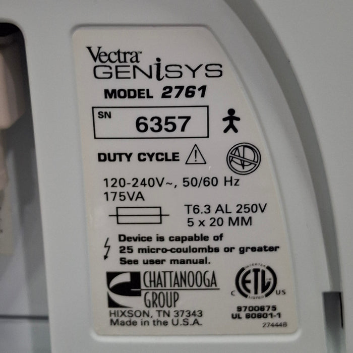 Chattanooga Group Chattanooga Group Vectra Genisys 2761 2-Channel Ultrasound Combo Unit Fitness and Rehab Equipment reLink Medical