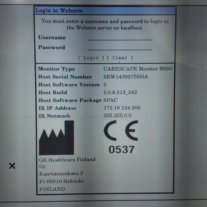 GE Healthcare Carescape B650 Patient Monitor