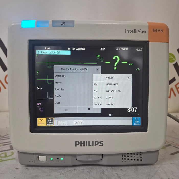Philips Philips Intellivue MP5 - ECG, Fast SpO2, NIBP CO2 Patient Monitor Patient Monitors reLink Medical