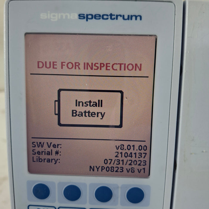 Baxter Baxter Sigma Spectrum 8.01.00 w/o Battery Infusion Pump Infusion Pump reLink Medical