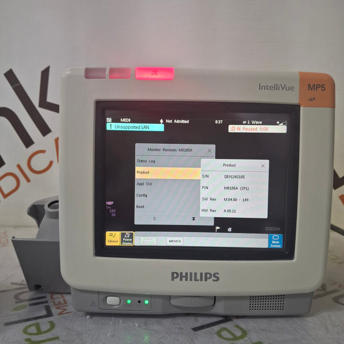 Philips Philips Intellivue MP5 - ECG, Fast SpO2, NIBP, Press, Temp Patient Monitor Patient Monitors reLink Medical