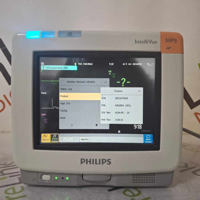 Philips Philips Intellivue MP5 - ECG, Fast SpO2, NIBP, Press, Temp Patient Monitor Patient Monitors reLink Medical
