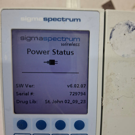 Baxter Baxter Sigma Spectrum 6.02.07 with B/G Battery Infusion Pump Infusion Pump reLink Medical
