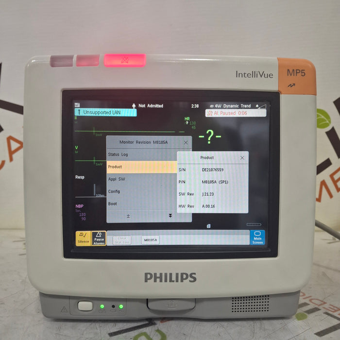 Philips Philips Intellivue MP5 - ECG, Fast SpO2, NIBP, Press, Temp Patient Monitor Patient Monitors reLink Medical
