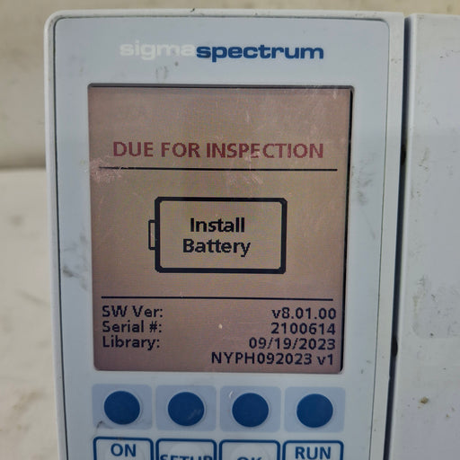 Baxter Baxter Sigma Spectrum 8.01.00 w/o Battery Infusion Pump Infusion Pump reLink Medical