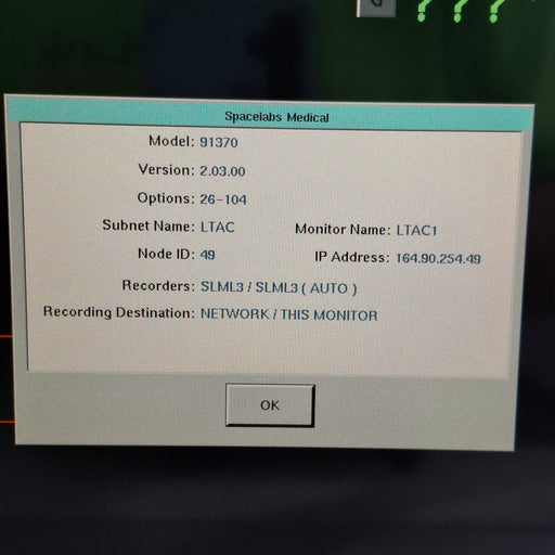 Spacelabs Healthcare Spacelabs Healthcare Ultraview SL 91370 Network Patient Monitor Patient Monitors reLink Medical