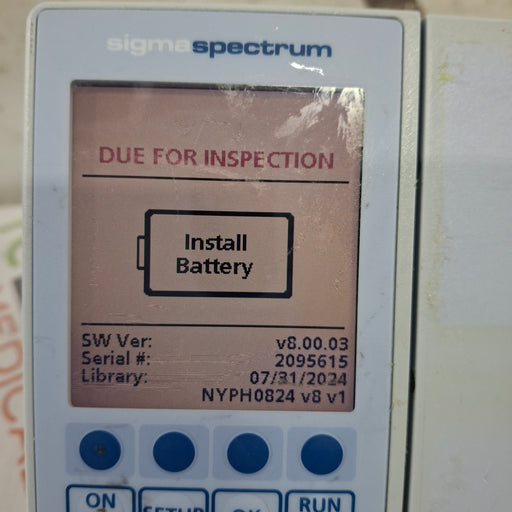 Baxter Baxter Sigma Spectrum 8.00.03 w/o Battery Infusion Pump Infusion Pump reLink Medical