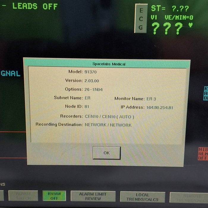 Spacelabs Healthcare Spacelabs Healthcare Ultraview SL 91370 Network Patient Monitor Patient Monitors reLink Medical