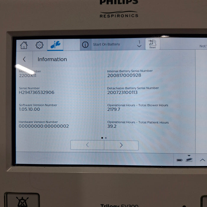 Philips Trilogy EV300 Ventilator