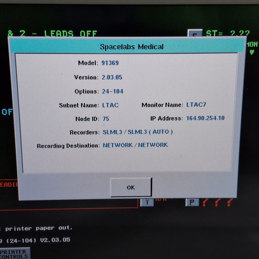 Spacelabs Healthcare Spacelabs Healthcare Ultraview SL 91369 Monitor Patient Monitors reLink Medical