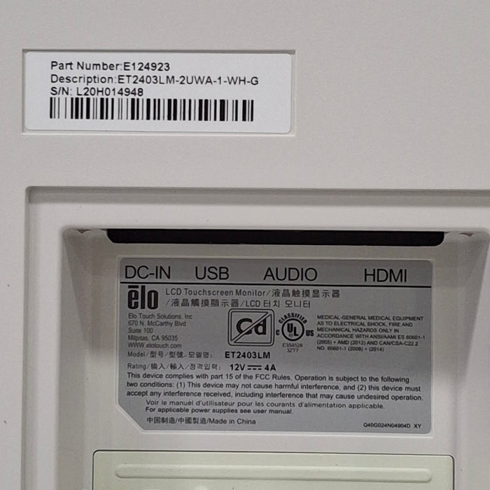 Elo Touch Solutions Elo Touch Solutions 2403LM 24" Touchscreen Monitor Computers Tablets & Networking reLink Medical