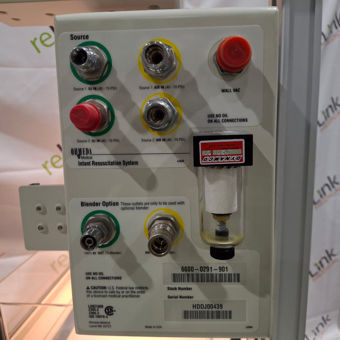 Ohmeda Medical Ohmeda Medical 6600-0291-901 Infant Resuscitator Respiratory reLink Medical