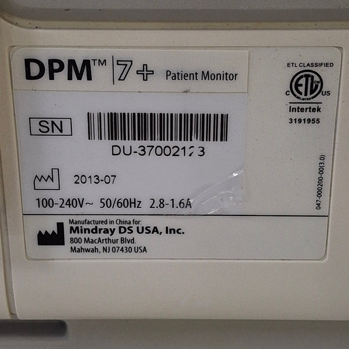 Mindray DPM7+ Patient Monitor