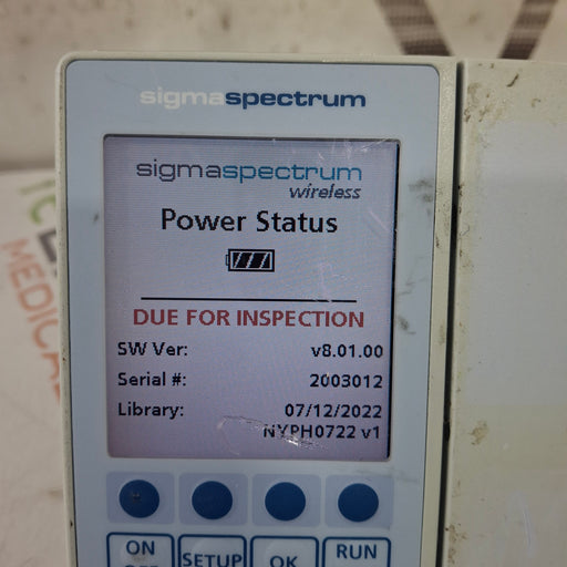 Baxter Baxter Sigma Spectrum 8.01.00 w/o Battery Infusion Pump Infusion Pump reLink Medical
