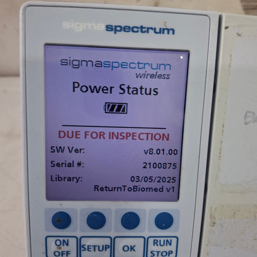 Baxter Baxter Sigma Spectrum 8.01.00 w/o Battery Infusion Pump Infusion Pump reLink Medical