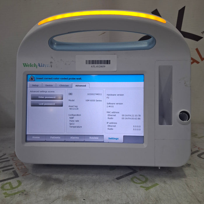 Welch Allyn Connex 6500 65NTXX - Nellcor SpO2, SureTemp Vital Signs Monitor