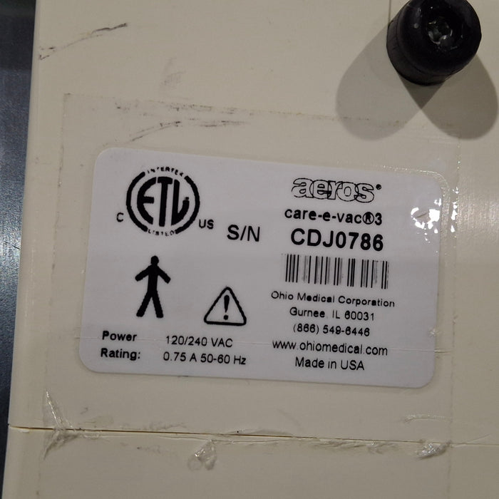 Ohio Medical Corporation Ohio Medical Corporation Care-E-Vac 3 Portable Suction System Surgical Equipment reLink Medical