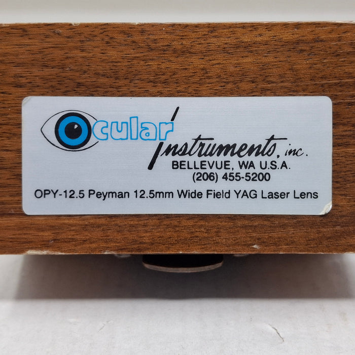 Ocular Instruments Inc Ocular Instruments Inc OPY-12.5 Peyman 12.5mm Wide Field YAG Laser Lens Surgical Instruments reLink Medical