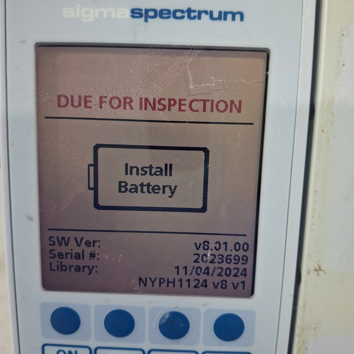 Baxter Baxter Sigma Spectrum 8.01.00 w/o Battery Infusion Pump Infusion Pump reLink Medical