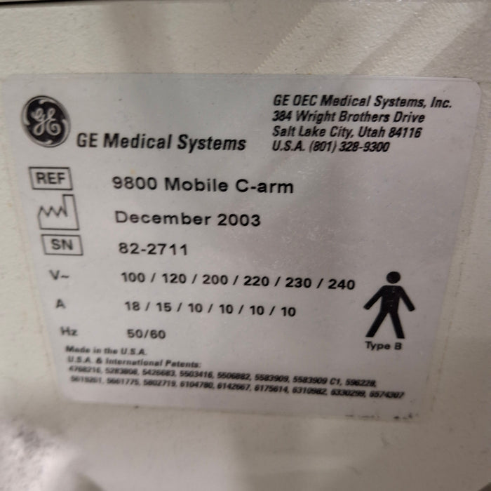 OEC Medical Systems 9800 Plus C-Arm